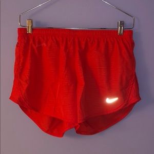 Bright Red Nike Running Shorts